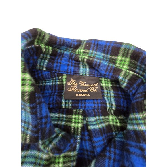 The Vermont Flannel Co Plaid Blue & Green cottagecore lumberjack gorpcore - Picture 5 of 8